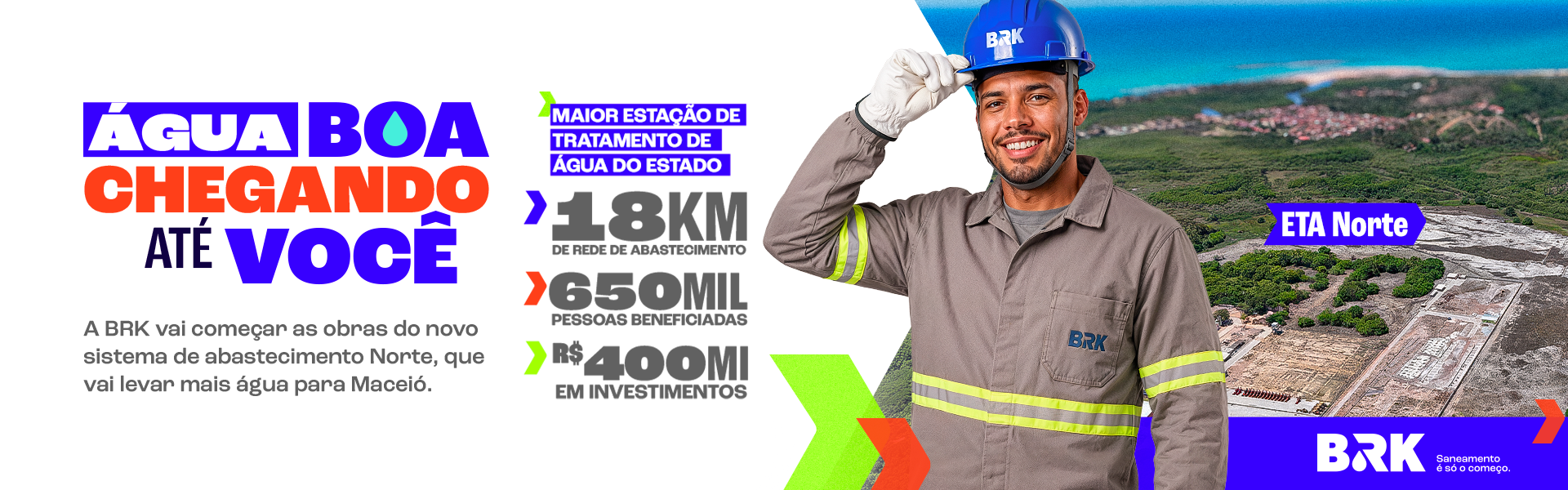 Água boa chegando até você — BRK, obras do novo sistema de abastecimento Norte em Maceió