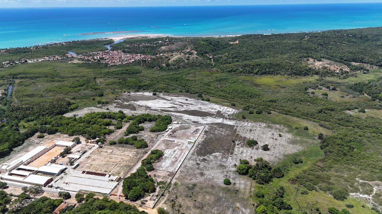 Vista aérea do terreno da nova ETA Norte em Maceió